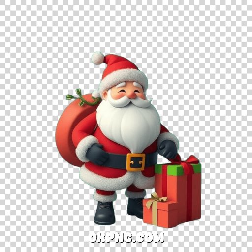 santa claus with gifts png